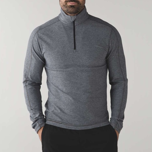 Lululemon surge warm 1/2 zip heathered dark slate half zip long sleeve - Picture 1 of 15